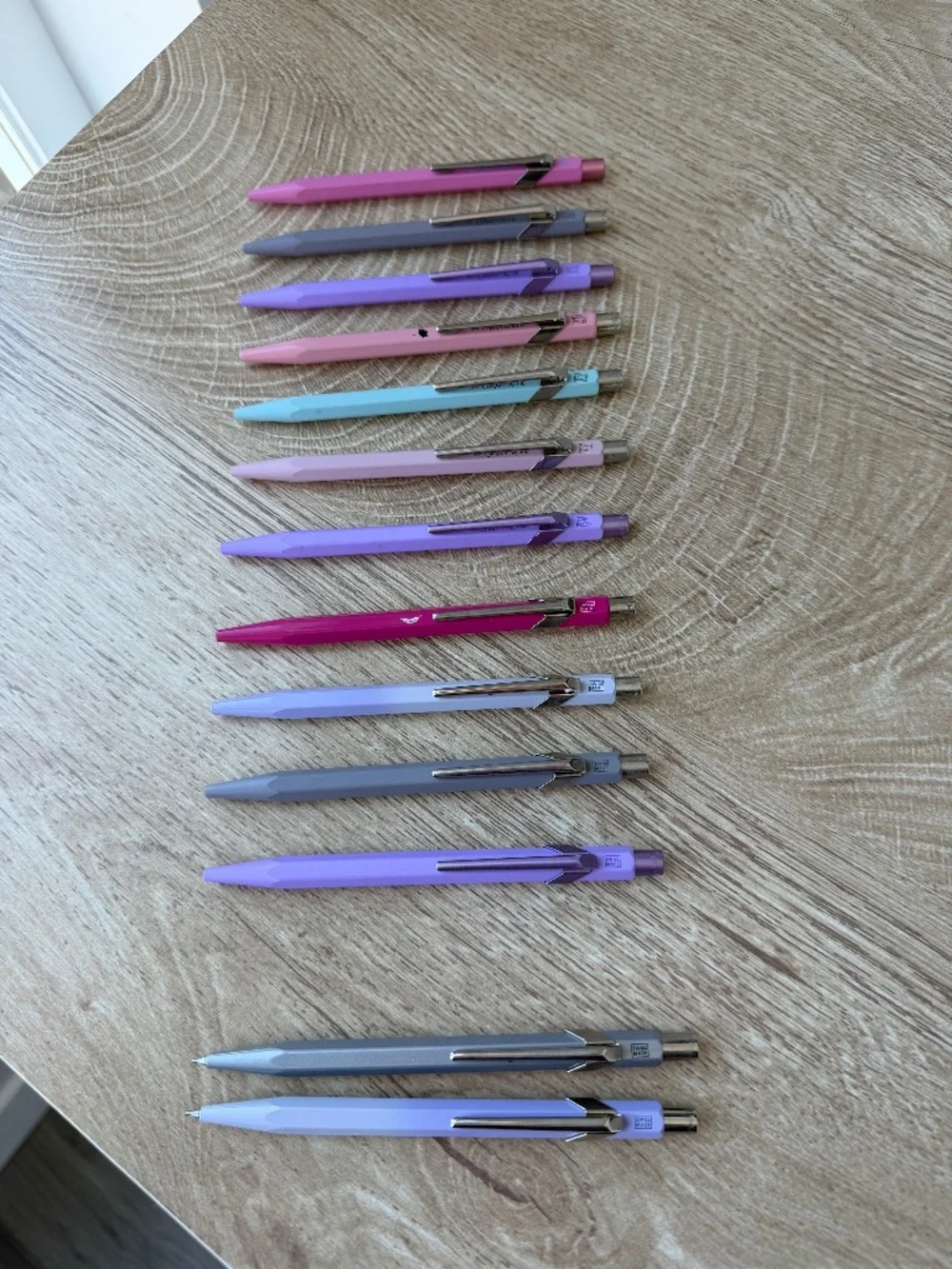 11 X CARAN d'ACHE 849 Ballpoint Pens + 2 X Mechanical Pencils